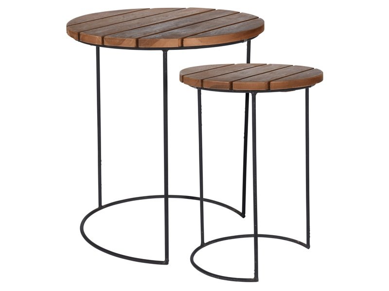 Teak side table top