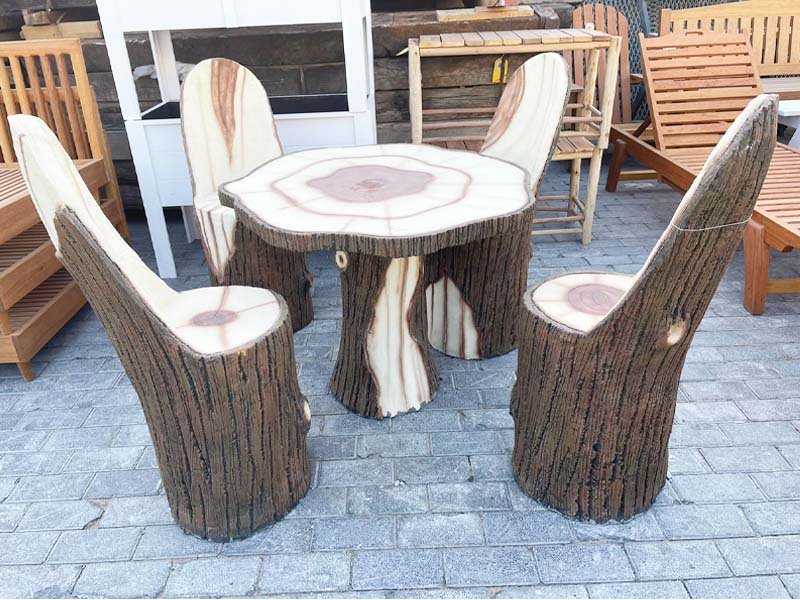 Outdoor Garden Table + 4 Chairs- Set of 5 - Tables and Benches - Dubai