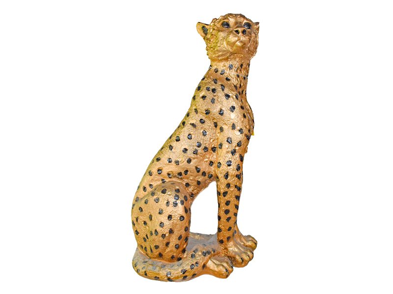Cheetah (Gold) - Garden Ornament - Statues and Ornaments - Dubai
